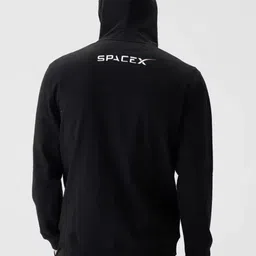 Organic Chics Men Typography Printed Hooded Pullover Sweatshirt image 5