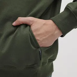 Roadster Typography Printed & Colourblocked Round Neck Oversized Pullover image 3