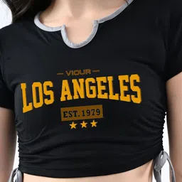 CLAFOUTIS Print Cotton Crop Top image 2