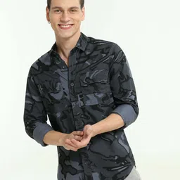 Estilocus Camouflage Printed Long Sleeves Cotton Shirt image 1