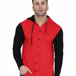 BEYOU FASHION Men Colourblocked Hooded Slim Fit T-shirt-picture-14