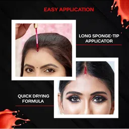 COSMO HUB Set Of 2 Smudge Proof Liquid Sindoor - 10 ml Each - Red & Maroon image 2