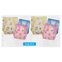 Lollipop Lane Cloth Diapers with Velcro Closure and Muslin Lining Large - Pack of 6-picture-25