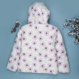 V-Mart Girls Floral Puffer Jacket image 3