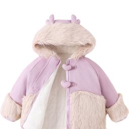 Hopscotch Girls Textured Raglan Sleeve Long Coat-picture-3