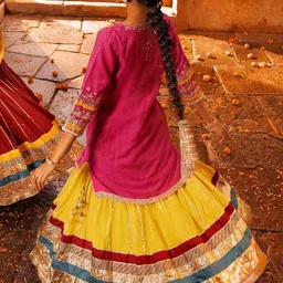 JAYPORE Pure Cotton Flared Maxi Skirt image 2