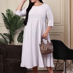 theRebelinme Crepe Fit & Flare Midi Dress image 4