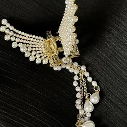 LEKZOW Women Embellished Pearls Hair Butterfly Shape Claw Clip Hair Accessory-picture-16