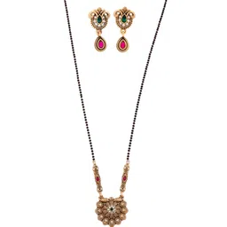 Kulin Traditional Rajwadi Gold-Plated Mangalsutra Set-picture-28