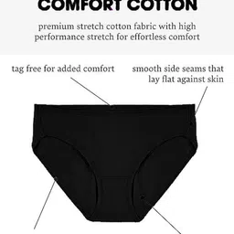 Diving Deep Women Plus Size Pack of 2 Cotton Hipster Briefs image 2