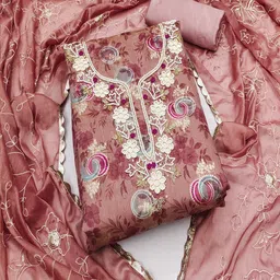 Lilots Raw Silk Unstitched Dress Material-picture-11