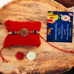 vrinde Ganes Ji Metal Rakhi:: Greeting card n Roli-picture-25