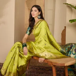 all about you Ethnic Motifs Woven Design Zari Paithani Saree image 2