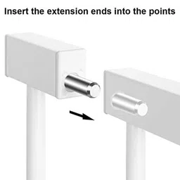 Baybee Metal Safety Gate Extension - White image 2