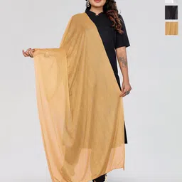 Moda Rapido Selection Of 3 Woven Design Tasseled Dupattas-image-18