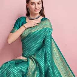 Shreyansh creation Ethnic Motifs Woven Design Zari Banarasi Saree-image-61