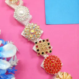 DIVYANSHI COLLECTION Pack Of 6 Multicolor AD Studded Rings-picture-11