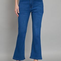 Moda Rapido Women Jean Bootcut High-Rise Light Fade Stretchable Jeans-picture-6