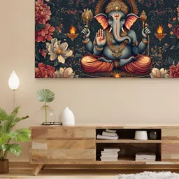 nestroots Blue & Orange 1 Piece Canvas Other Wall Paintings-image-61