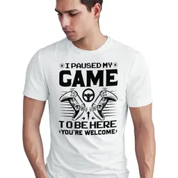 Seekbuylove Men Typography Printed Regular Fit Cotton Bio Finish T-shirt-picture-34