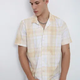 SHOWOFFFF Men Comfort Windowpane Checks Checked Casual Shirt-picture-10