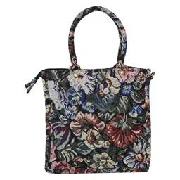 ENSAC Women Floral Printed Structured Cotton Handheld Bag image 4