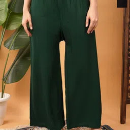 LEGITLOOKS Women 2 Flared Palazzos-image-3