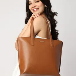 Fastrack Tan Laptop Carrycore Tote Bag-image-68