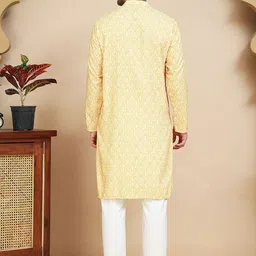 anouk mirage Anouk Rustic Floral Printed Band Collar Straight Kurta with Pyjamas image 5