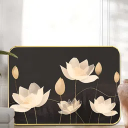 Myntra Elegant Homes Black & Gold-Toned Lotus Wooden Painting Wall Art-image-49