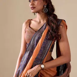 all about you Woven Design Zari Saree image 4