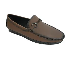 Big Liner Men Tan Synthetic Leather Loafers image 2