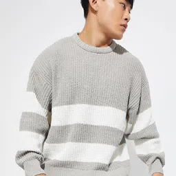max Men Striped Round Neck Pullover-picture-11