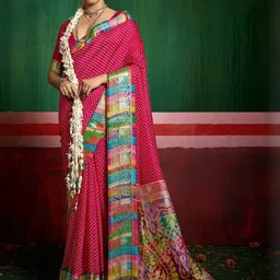 Meena Bazaar Woven Design Zari Art Silk Saree-picture-39
