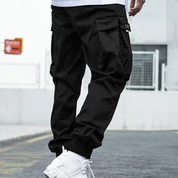 JUMPCUTS Men Jogger Fit Cargos Trousers image 2