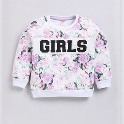 Hopscotch Girls Floral Printed Cotton Sweatshirt-picture-15