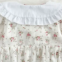 LULU & SKY Floral Print Flutter Sleeve Empire Dress image 2