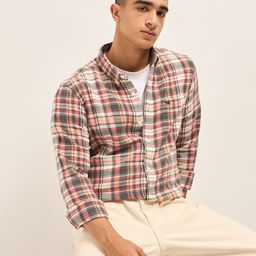 THE BEAR HOUSE Men Slim Fit Opaque Checked Casual Shirt-picture-22