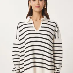 Happiness istanbul Women Striped Pullover-picture-35