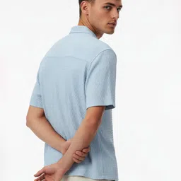 glitchez Textured Cuban Collar Casual Shirt image 3