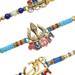 MEIRA JEWELLERY 3-Pcs Rakhi With Roli Chawal & Greeting Card-picture-14