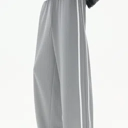 coastal clothier Men Striped Grey Track Pants image 5