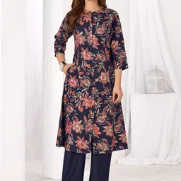 Larqi Printed Mandarin Collar Top & Trousers Co-Ords Set-picture-38
