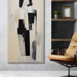 999Store Grey & Black Canvas Abstract Wall Paintings-picture-31