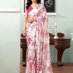 KALINI Floral Pure Georgette Dabu Saree-picture-18