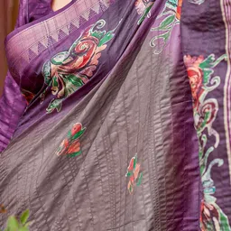 Saree mall Ethnic Motifs Zari Silk Blend Sungudi Sarees image 4