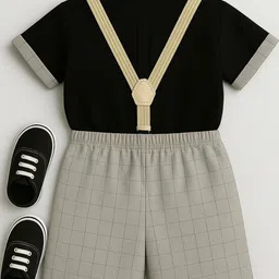 STINITY Boys Grey Pure Cotton Clothing Set image 2