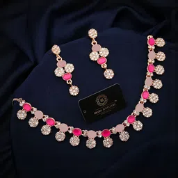 Anouk Rose Gold-Plated Necklace & Earring Set-picture-14