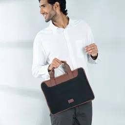 ZOUK Jet Black Men L-Zippered Laptop Sleeve-picture-38