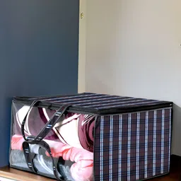 Stylista Grey & White 2 Pieces Checked Water Resistant Zippered Multi-Utility Organisers image 3